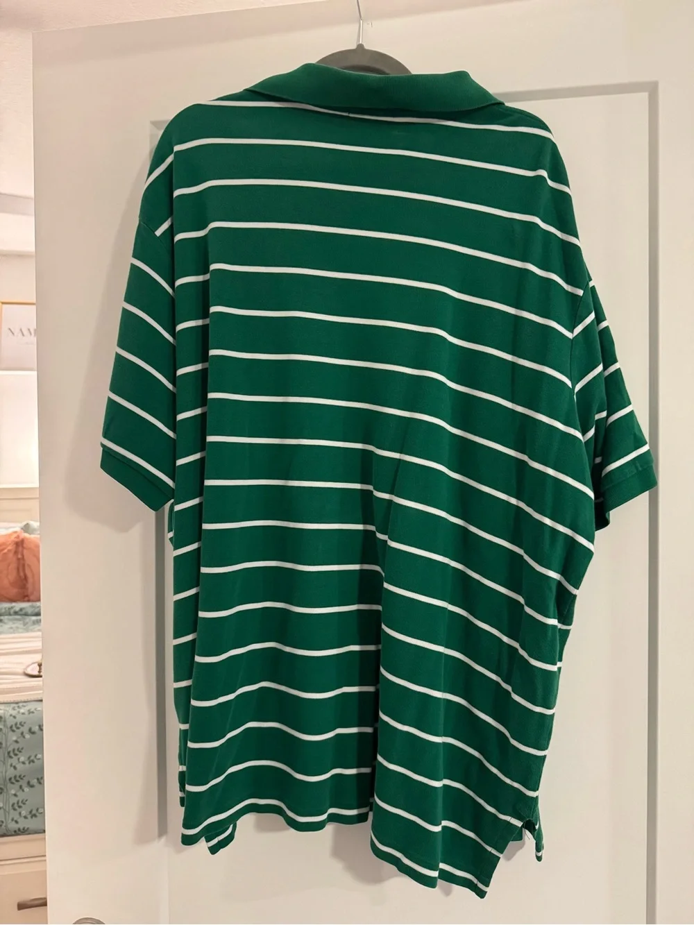 Ralph Lauren Green Polo with White Stripes